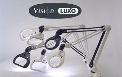 Range of Vison Luxo industrial bench magnifiers