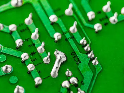 iStock-1835635545-solder-PCB-400×300 PCBのクローズアップ